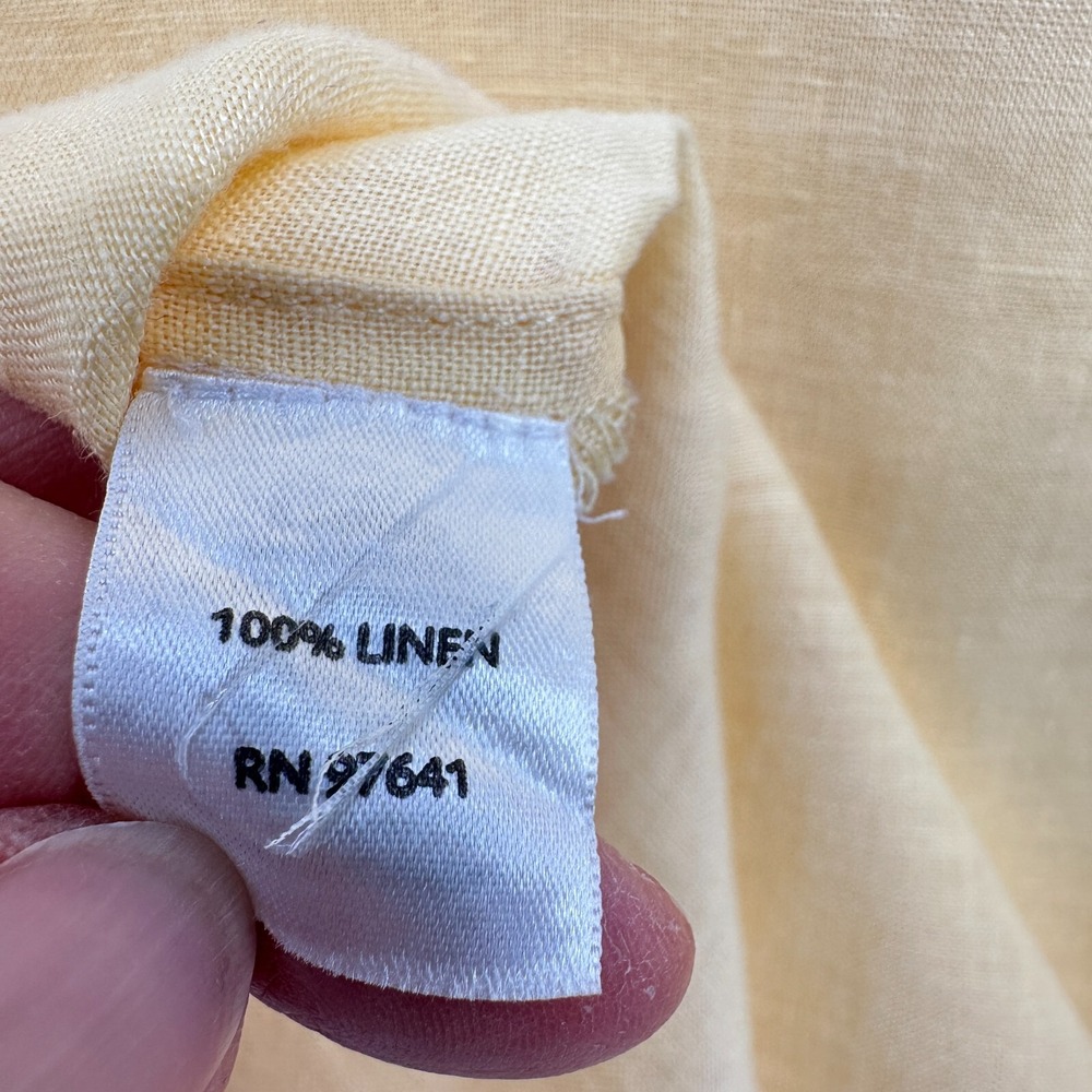 J Jill Tunic Top Shirt‎ 1X Button Up 100% Linen Preppy Coastal Beachy Lagenlook - Picture 9 of 11